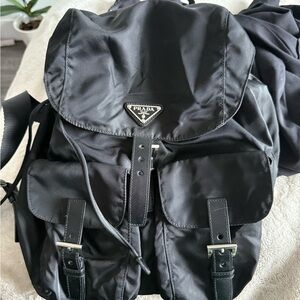 Prada Men's Black Nylon Backpack